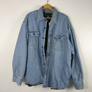 Vintage 90s Route 66 Men's Denim‎ Heavy Jacket Fleece Lined Size XL Trucker ✅